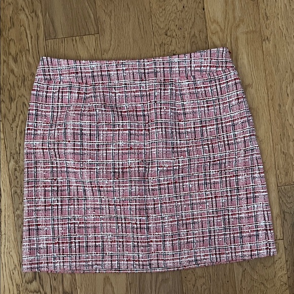 NWOT - 10 - Kate Spade Pink and Black Plaid Pencil Skirt